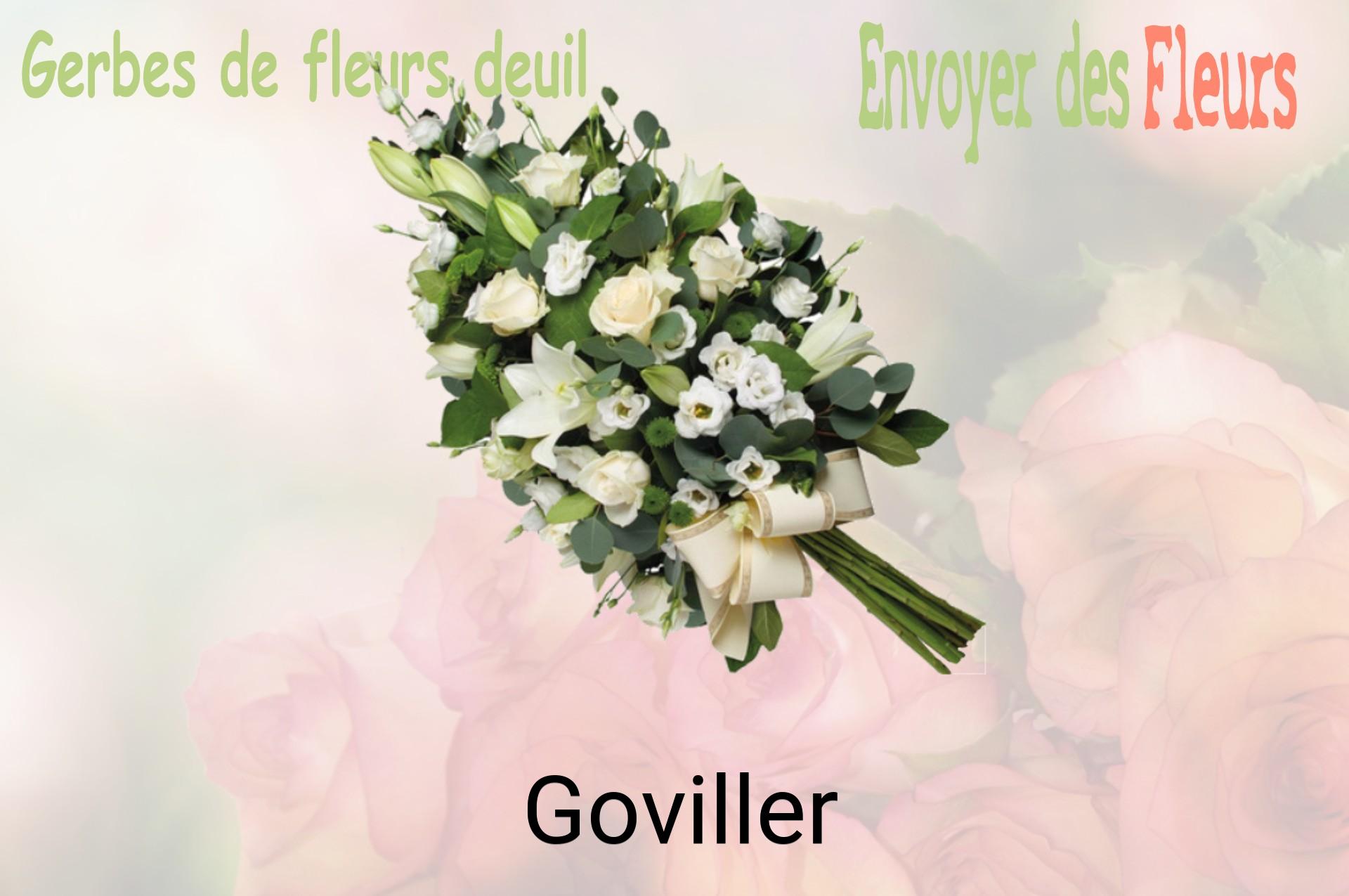 Gerbe de fleurs de deuil livrée à Goviller